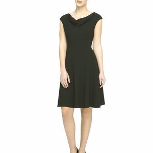 Tahari Cowl Neck Crepe Fit n Flare